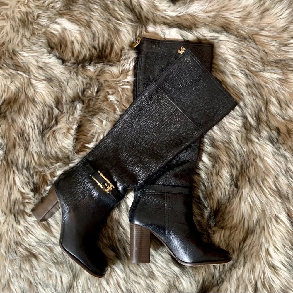 Tory Burch Black‎ Jenna Tumbled Leather Boots shoes luxury